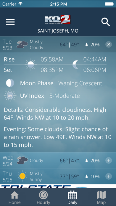 KQ2 Weather Authority Screenshot