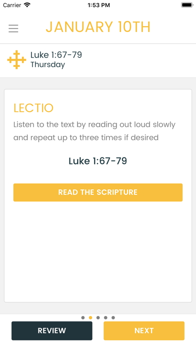 Lectio Divina Journal Screenshot