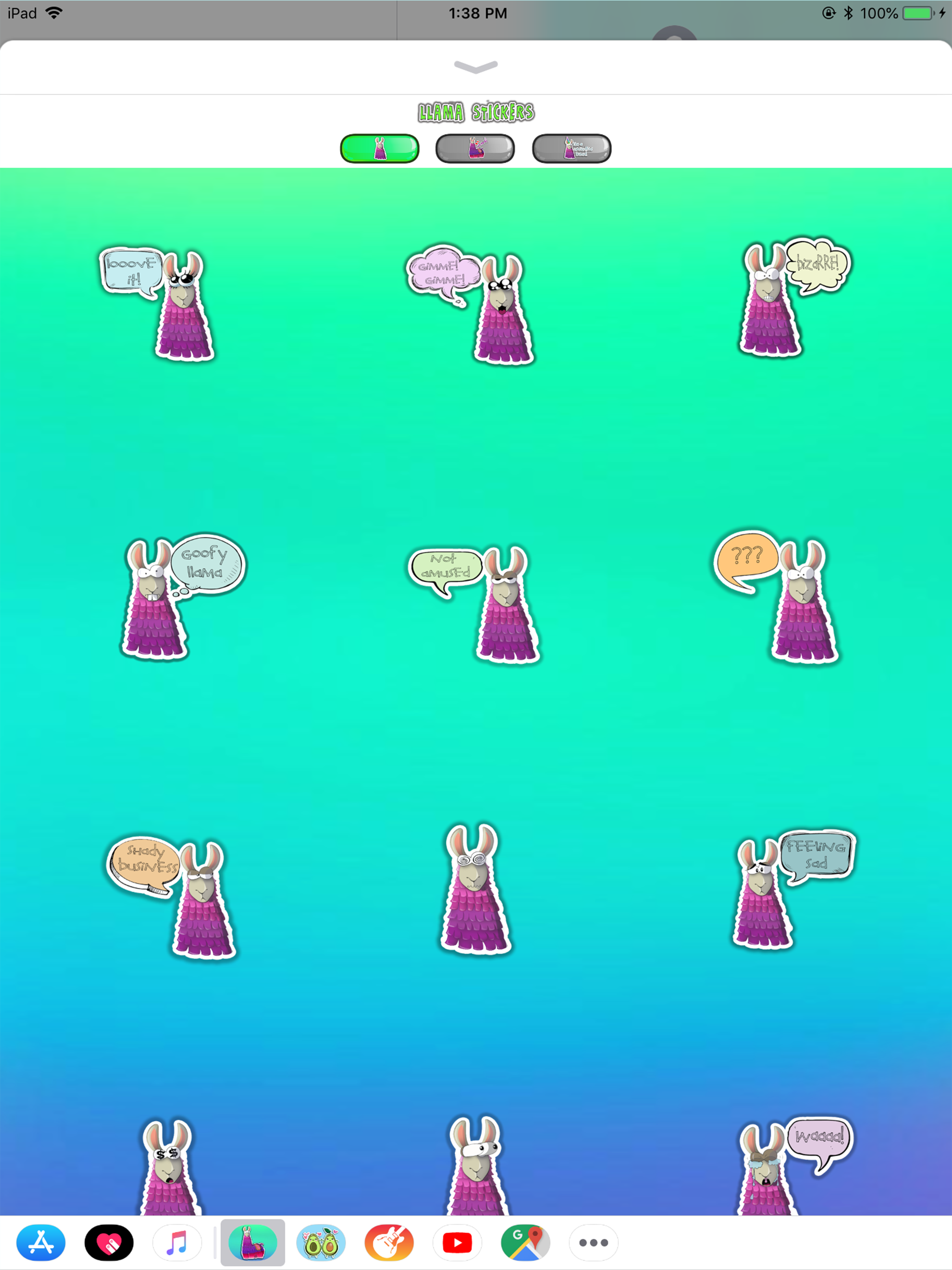 Llama Stickers & Wallpapers