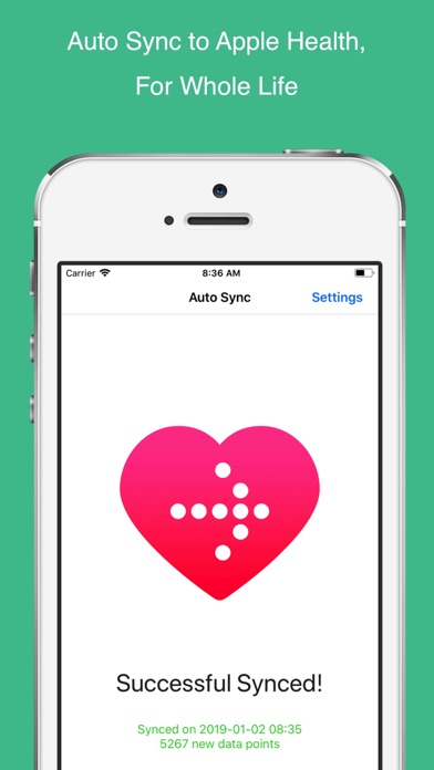 Screenshot #1 pour Auto Sync for Fitbit to Health