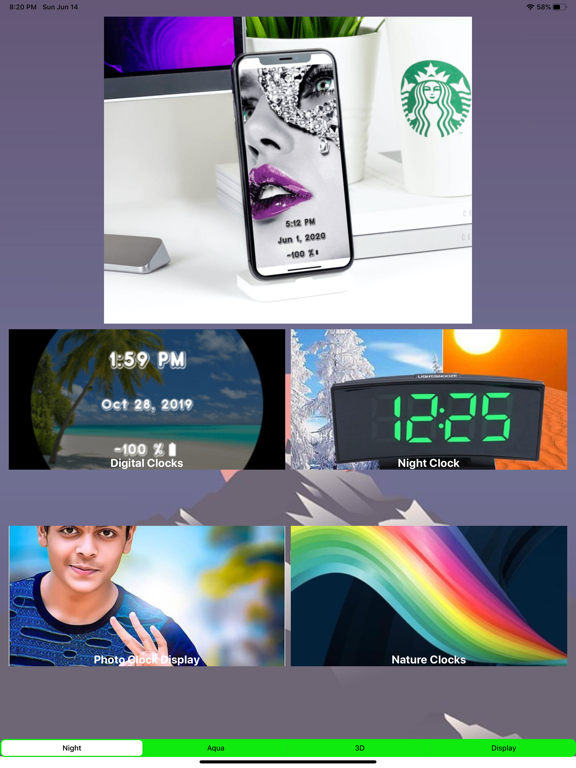 Screenshot #4 pour Big Live Clock-Wallpapers Time