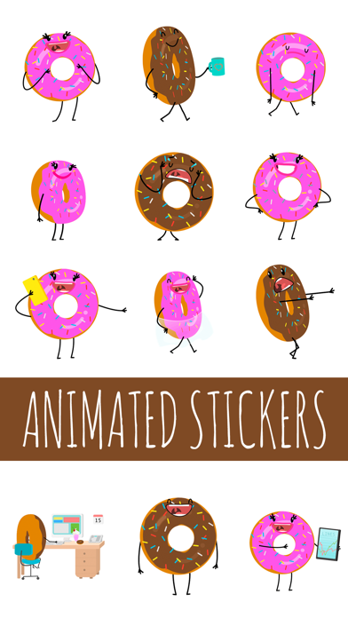 How to cancel & delete Donut Moji - Animated Doughnut stickers and emojis from iphone & ipad 1