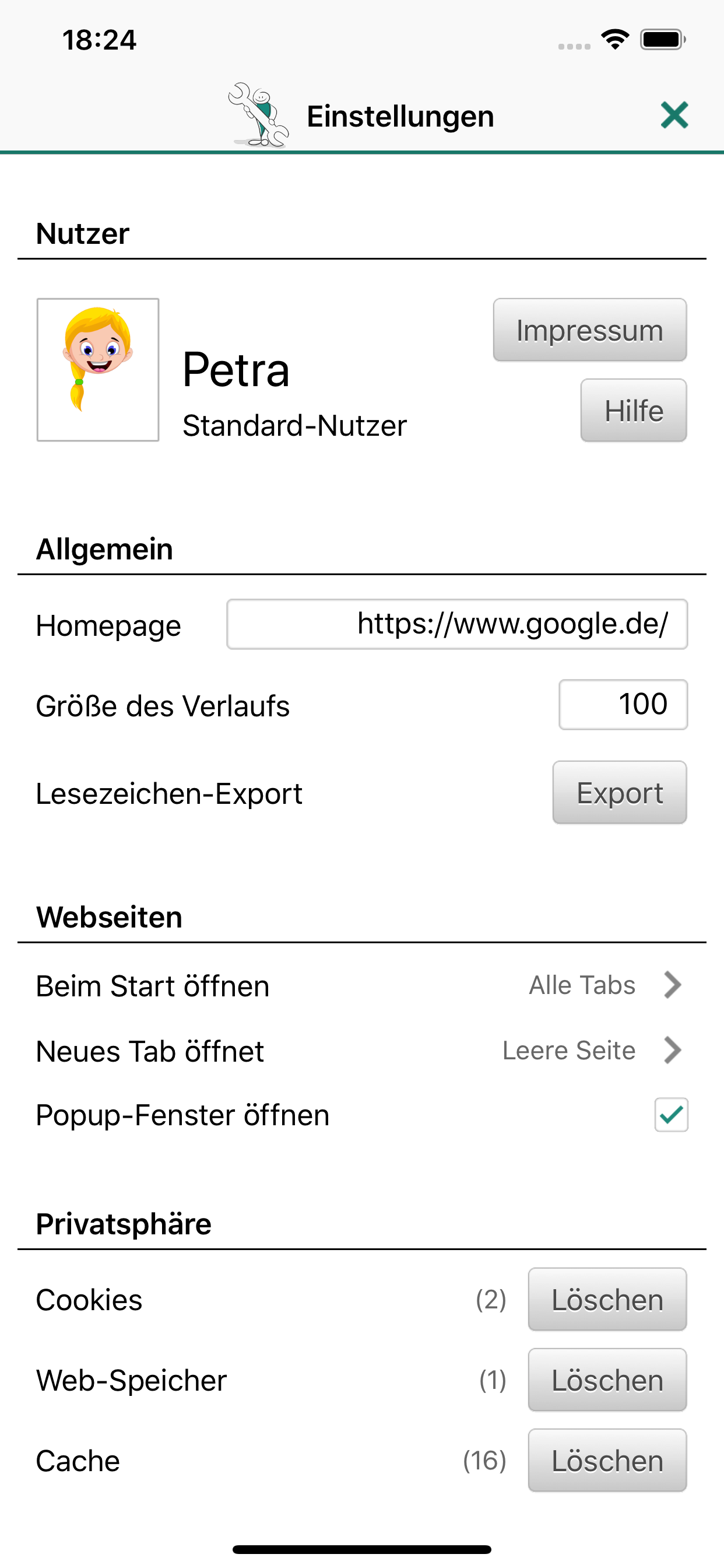 JusProg - Webbrowser