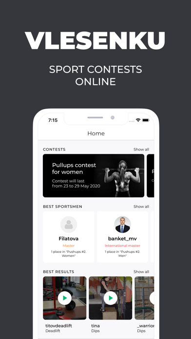 Screenshot #1 pour Vlesenku - sport contests