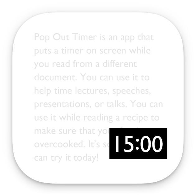 Pop Out Timer + Stopwatch on the Mac App Store