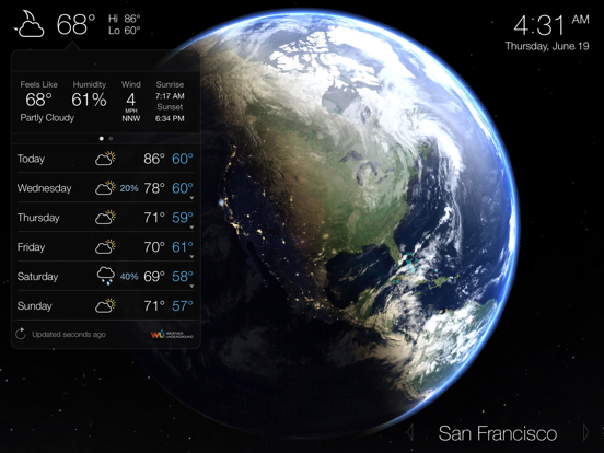 Screenshot #1 for Living Earth - Clock & Weather