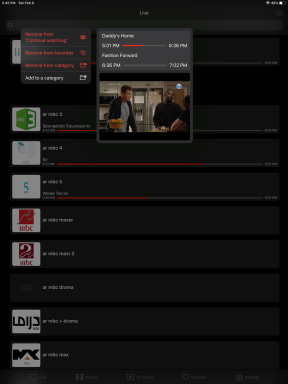 Screenshot #6 pour iProTV pour iPtv & m3u