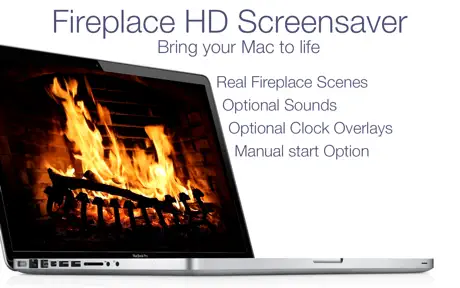 Fireplace Live HD+ Screensaver