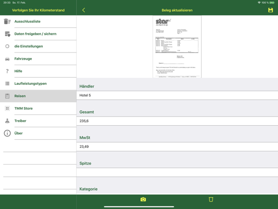 Volg mijn Kilometerstand iPad app afbeelding 3
