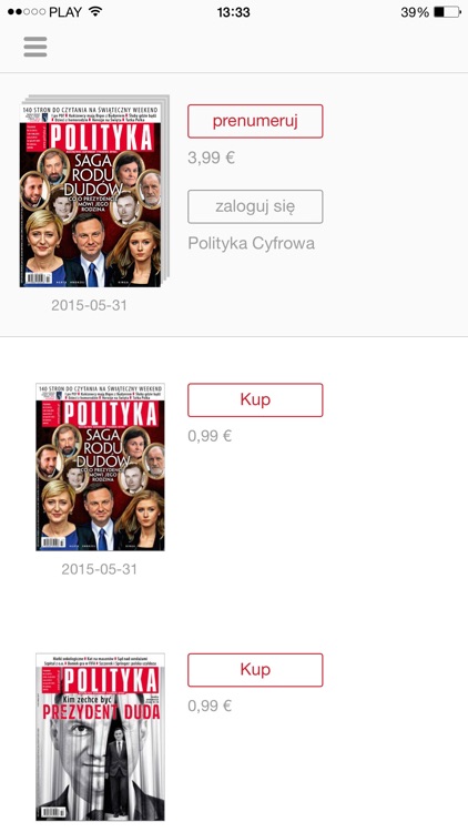 Polityka: kiosk z wydaniami