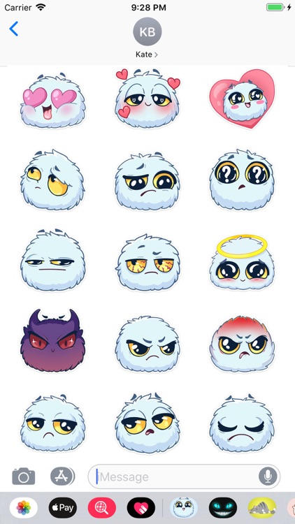 Fluffy Ball Stickers