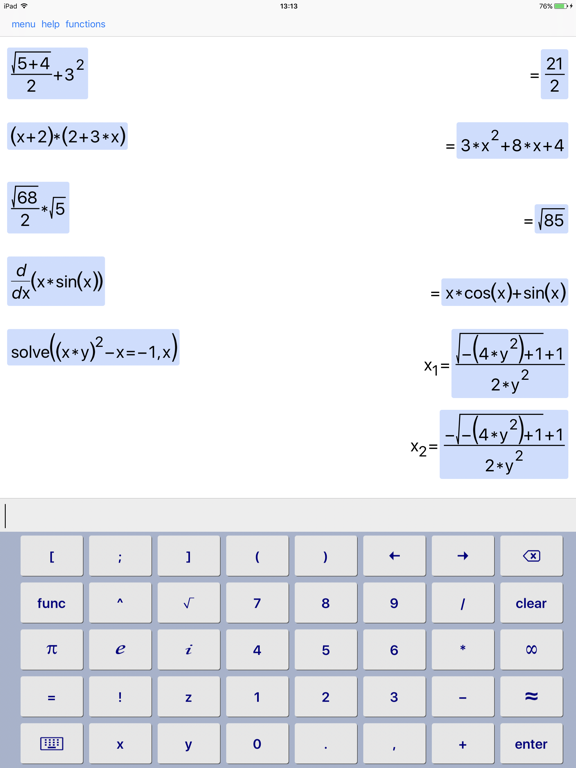 Screenshot #4 pour SymCalc - Symbolic Calculator