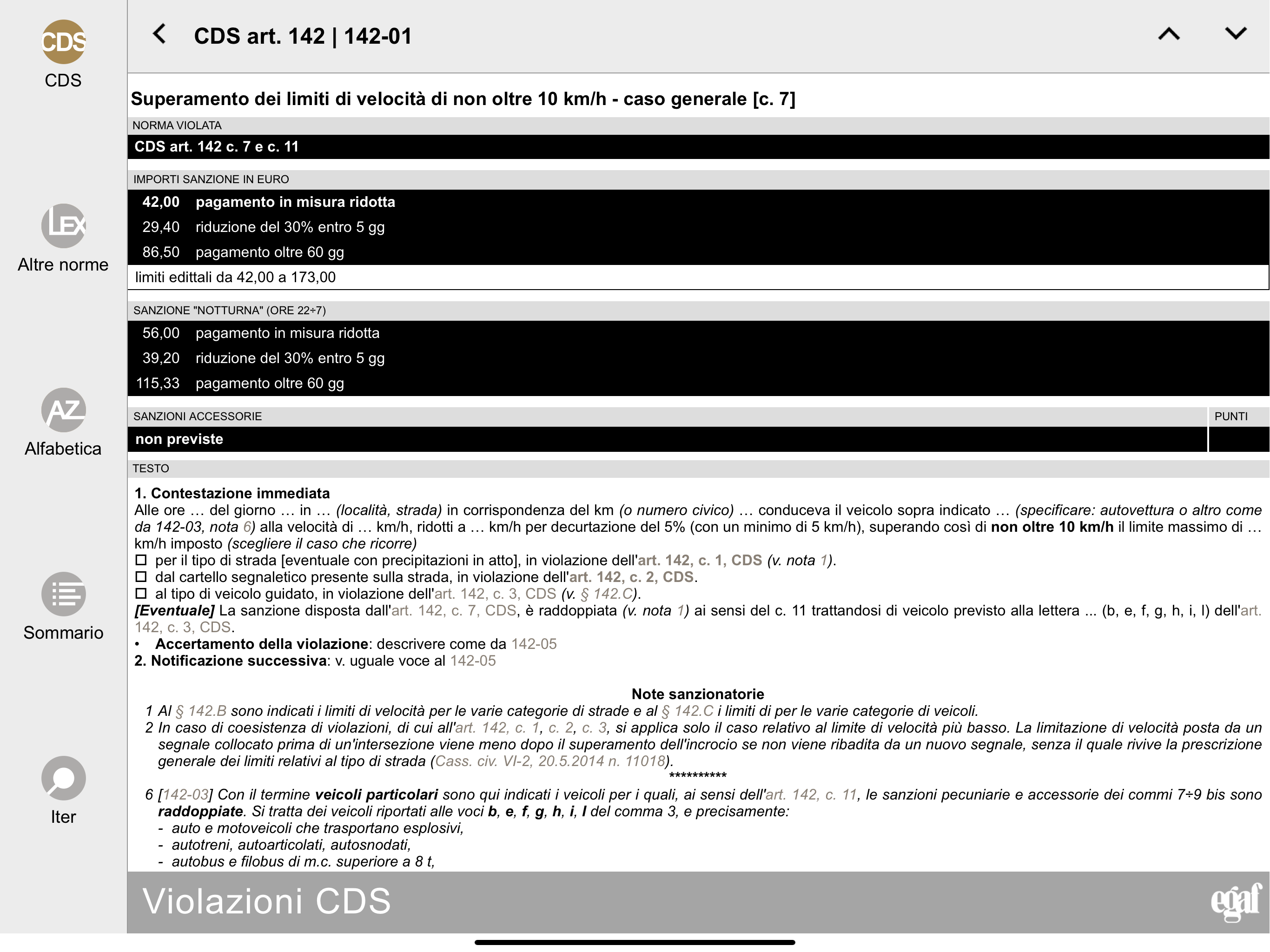 Violazioni CDS