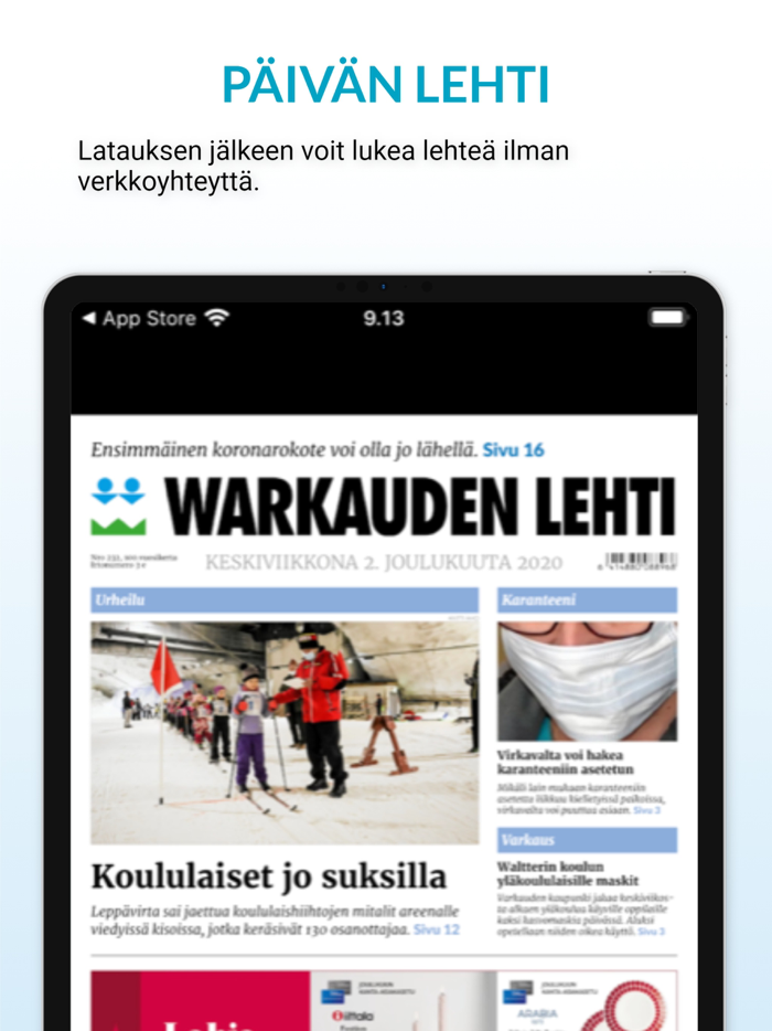 Warkauden Lehti päivän lehti