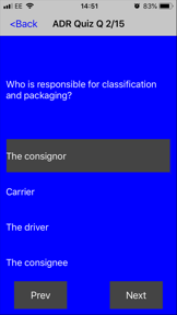ADR Quiz Dangerous Goods screenshot