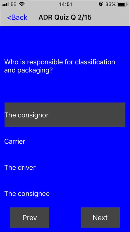 ADR Quiz Dangerous Goods screenshot 5 of 8