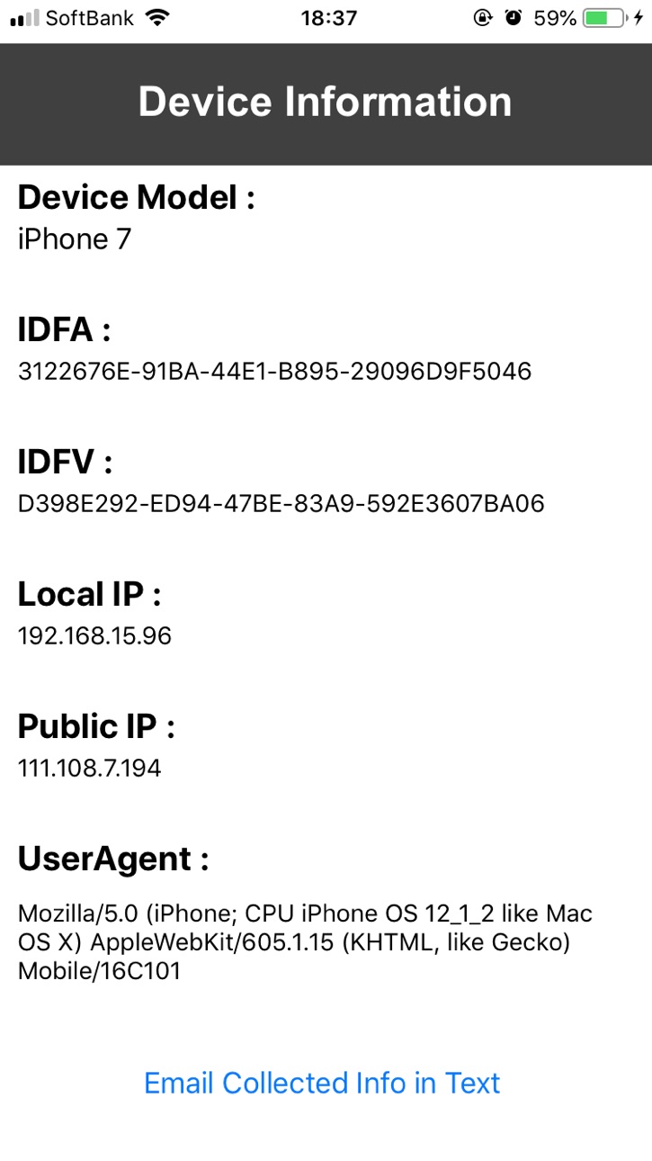 iPhone screenshot