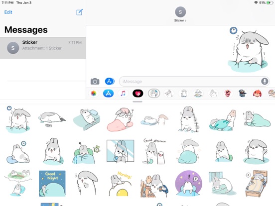 Screenshot #5 pour Rabbit Moji Pun Funny Stickers