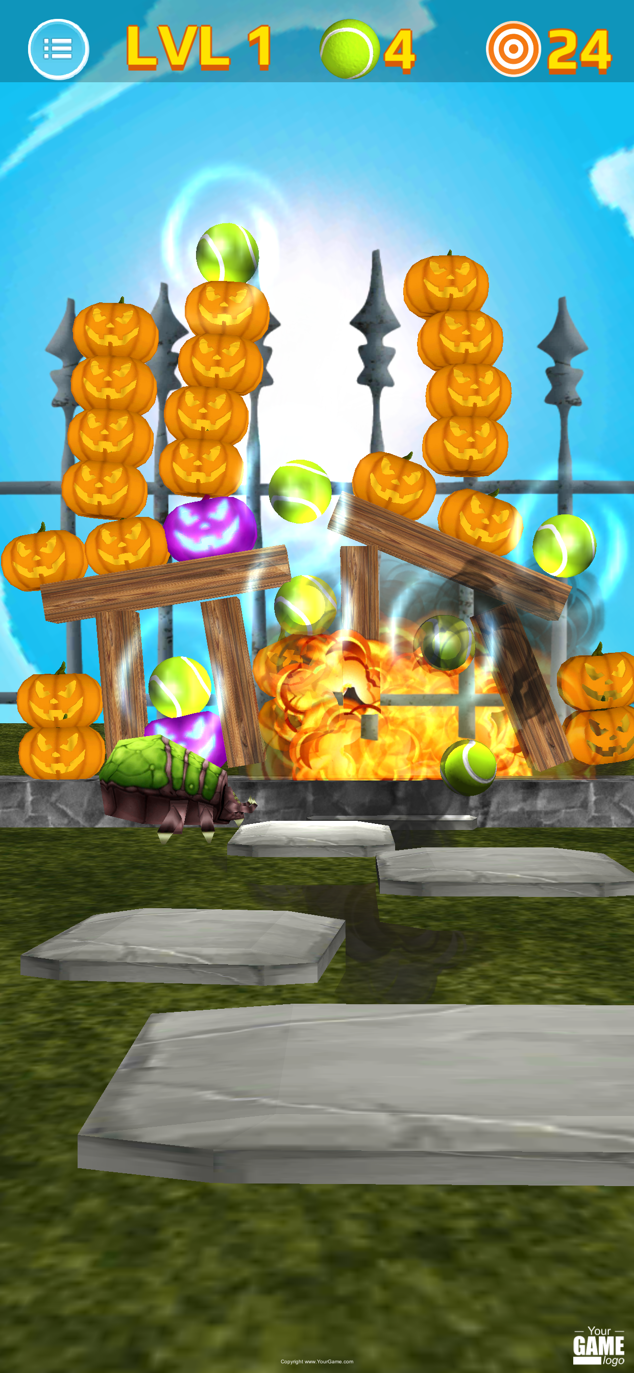 Ball Tossing Pumpkin vs Tennis screenshot 8