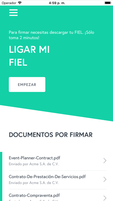 Mifiel Screenshot