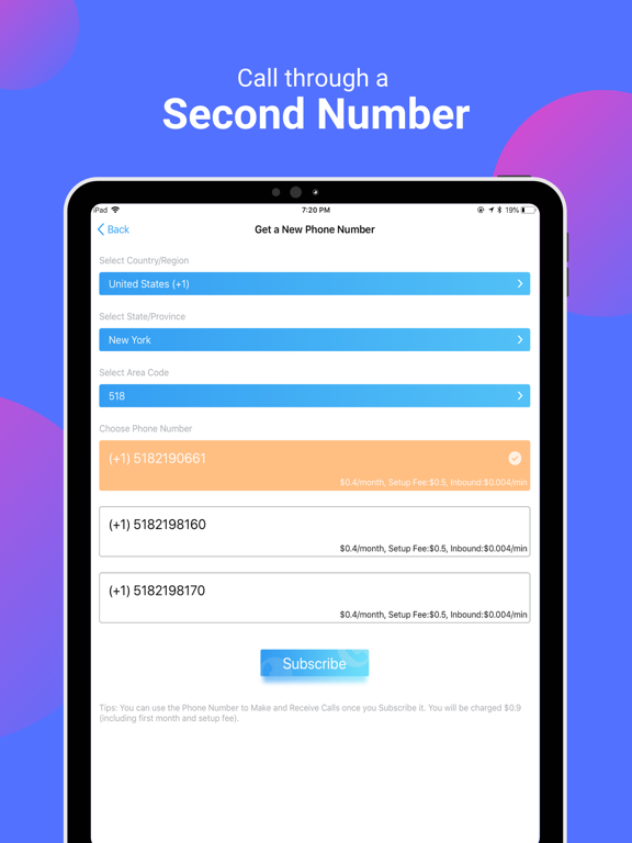 TeleMe – Record on 2nd Number iPad screenshot 4 - Social Networking app