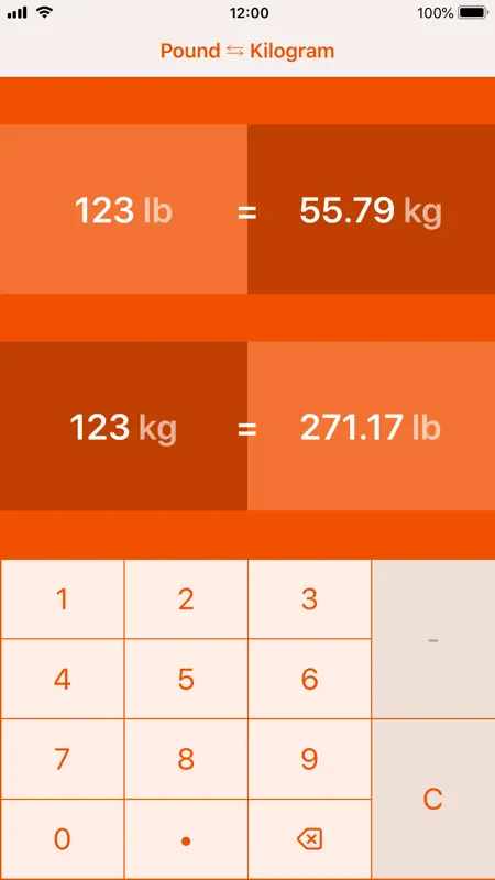 ポンド を キログラム | lbs を kg screenshot 3 of 6