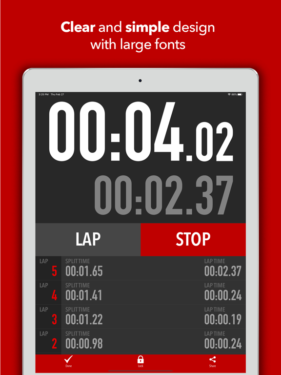 Screenshot #5 pour Super Stopwatch Lite