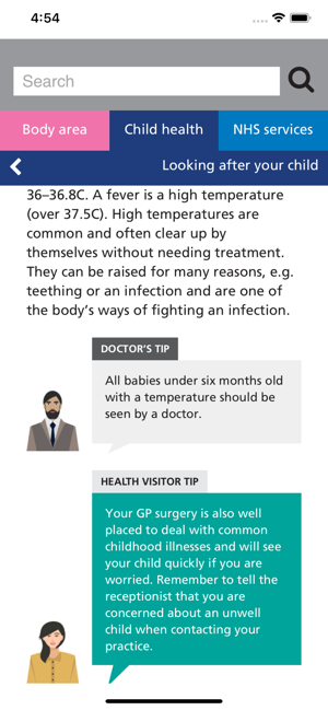 Body Temperature Chart Nhs