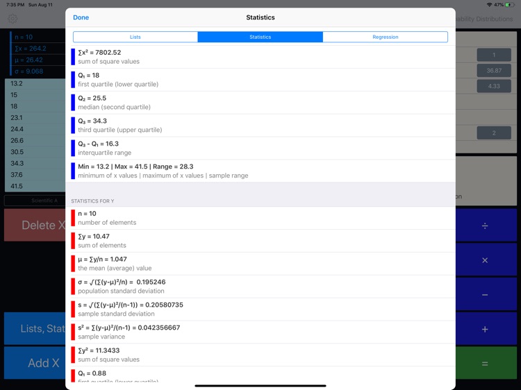 Statistics Calculator+++ screenshot-5
