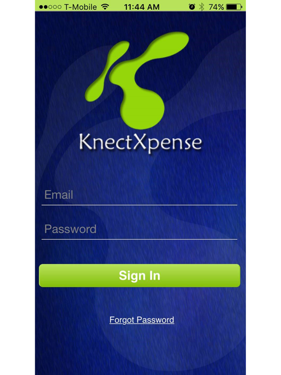KnectXpense iPad screenshot 1 - Business app
