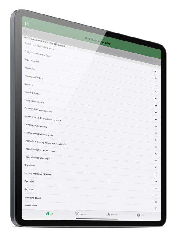 Screenshot #4 pour OHIP Diagnostic Codes