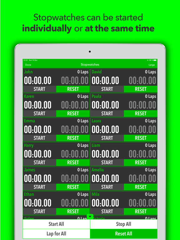 Best Multi Stopwatch Lite iPad screenshot 4 - Utilities app