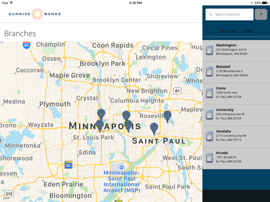 Sunrise Banks Digital Banking iPad screenshot 2 - Finance app