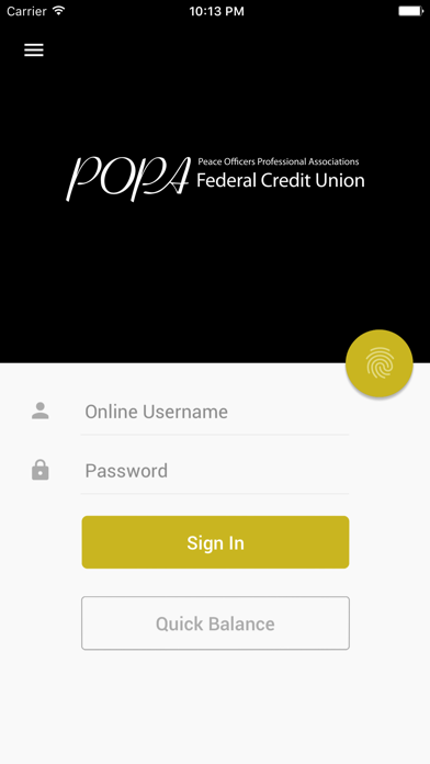 POPA Federal Credit Union Screenshot