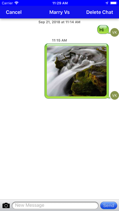 Chat Rooms Messaging App Screenshot