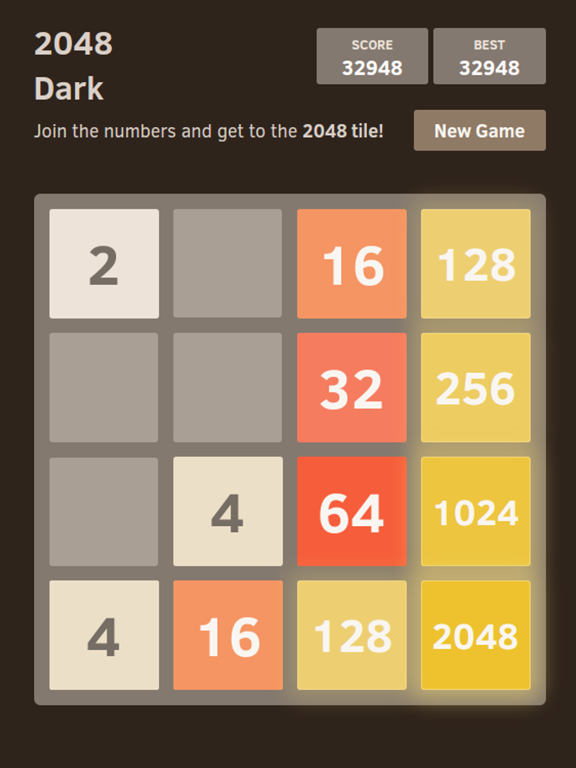 Screenshot #4 pour 2048 dark mode