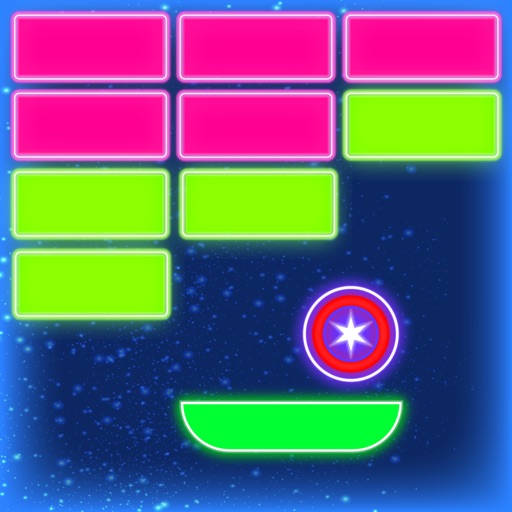 Neon brick breaker iOS App