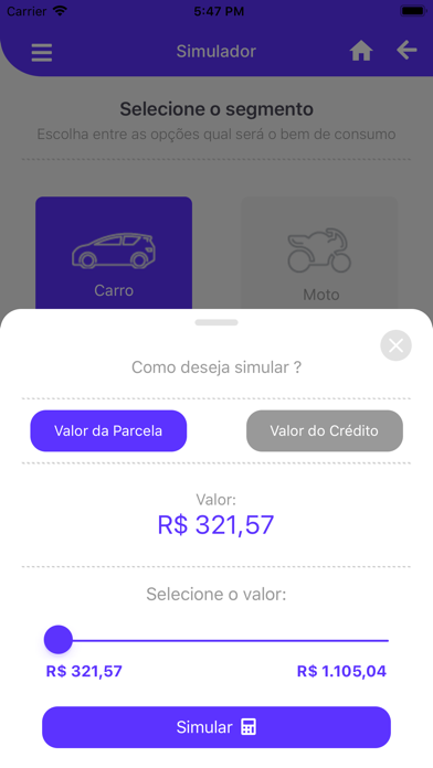 Consórcio Gazin Screenshot