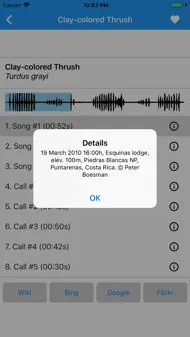 BirdSounds Costa Rica iphone bilder 2