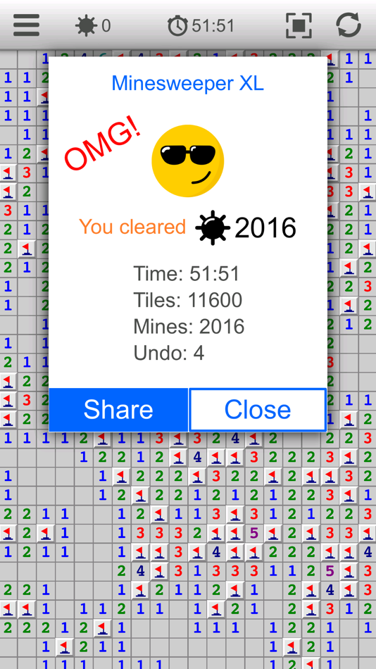 #2. Minesweeper XL classic + undo (iOS) 由: 建瑛 贾