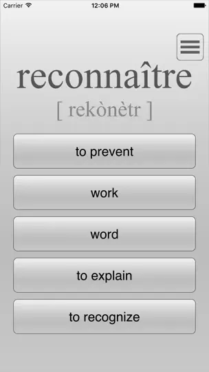 Learn Top 300 French Words iPhone Screenshot 1