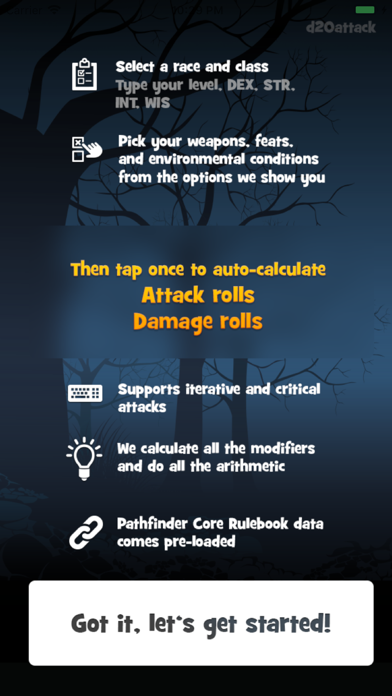 Screenshot #1 pour D20 Attack! for Pathfinder