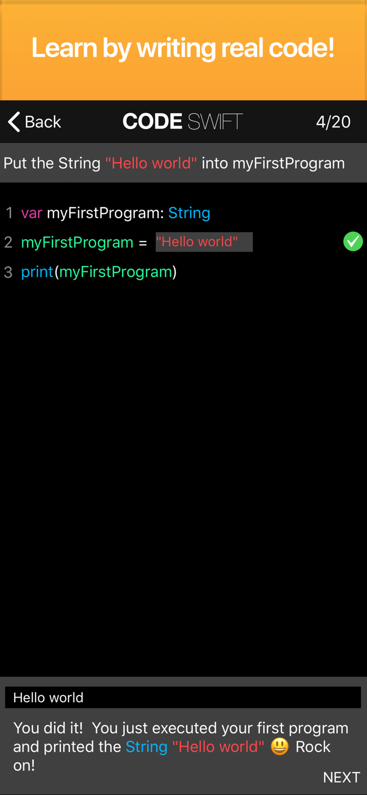 Code! Learn Swift Version screenshot 2