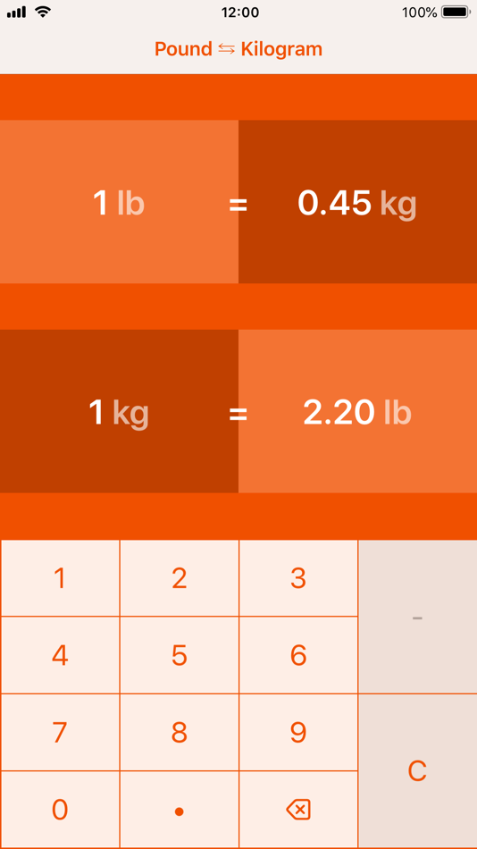 Pounds to Kilograms lb to kg / iOS - AppAgg.