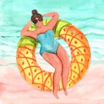 Download The Watercolor Beach Stickers app