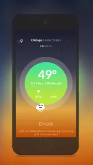 intuitive weather update iphone screenshot 1