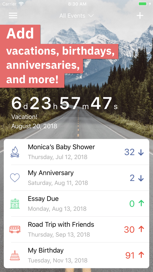 #1. Count It Down! - Event Tracker (iOS) 来自: Lyker Labs LLC