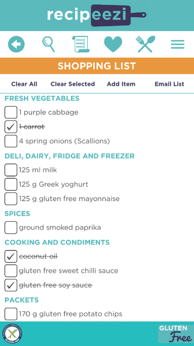 recipeezi Gluten Free Screenshot