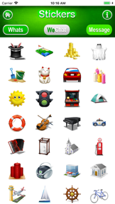 3D Stickers Lite, Messages screenshot