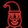 Neon Santa Emojis delete, cancel